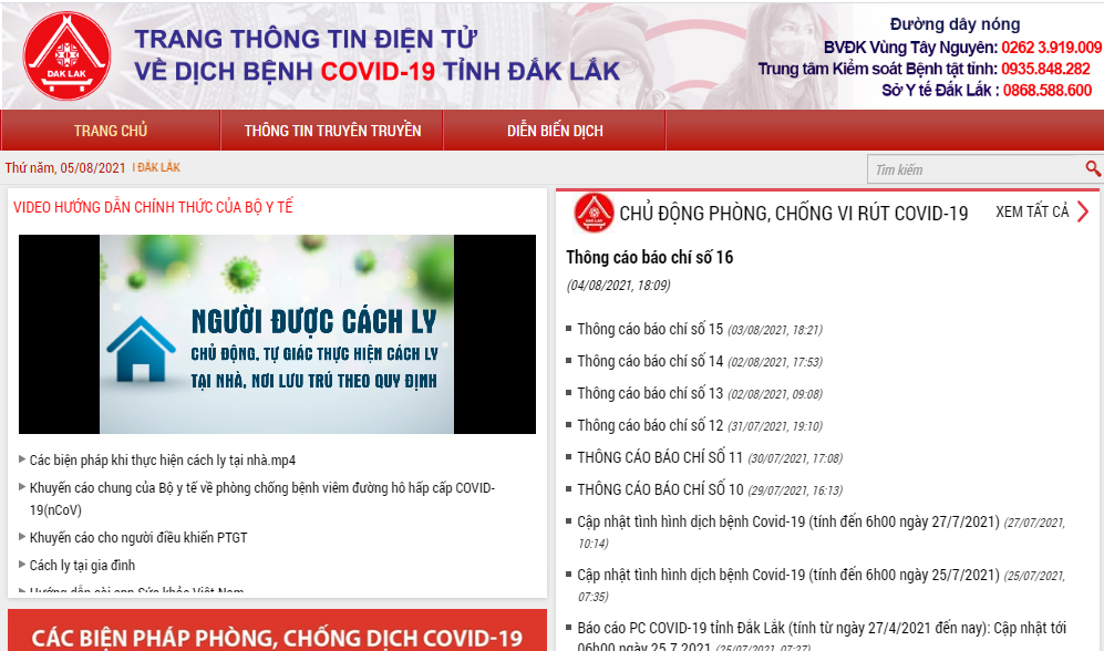 Công bố thông tin dịch bệnh COVID-19 trên phương tiện truyền thông đại chúng